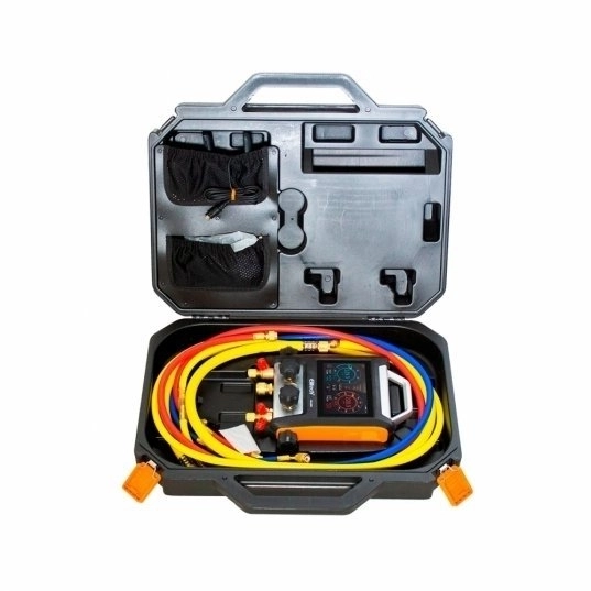Caixa do manifold digital MS-4000 na cor preto, cinza e laranja Caixa do manifold digital MS-4000 na cor preto, cinza e laranja