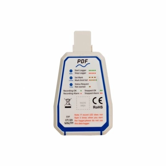 Datalogger de temperatura RC-17N branco da Elitech parte de trás