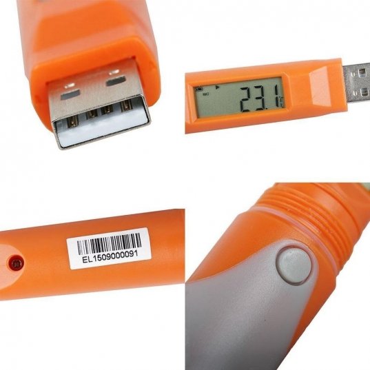 Datalogger Temperatura estilo caneta (-30+70°C) 32.000 leituras Frontal