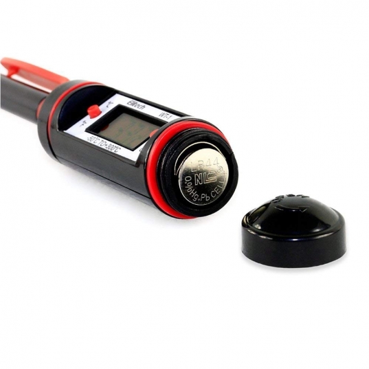 Termômetro digital portátil tipo espeto de aço inox a prova d´agua, tela LCD (-50 a 300°C) Mod. WT-1B Elitech Brasil Pilhas