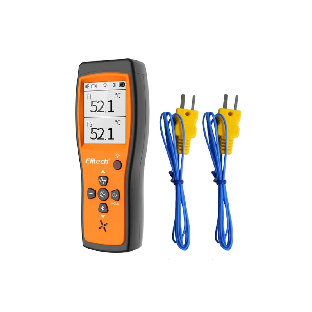 Termômetro Digital Temperatura Com 2 Sensores Termopares E Bluetooth Tipo K ICT-220 