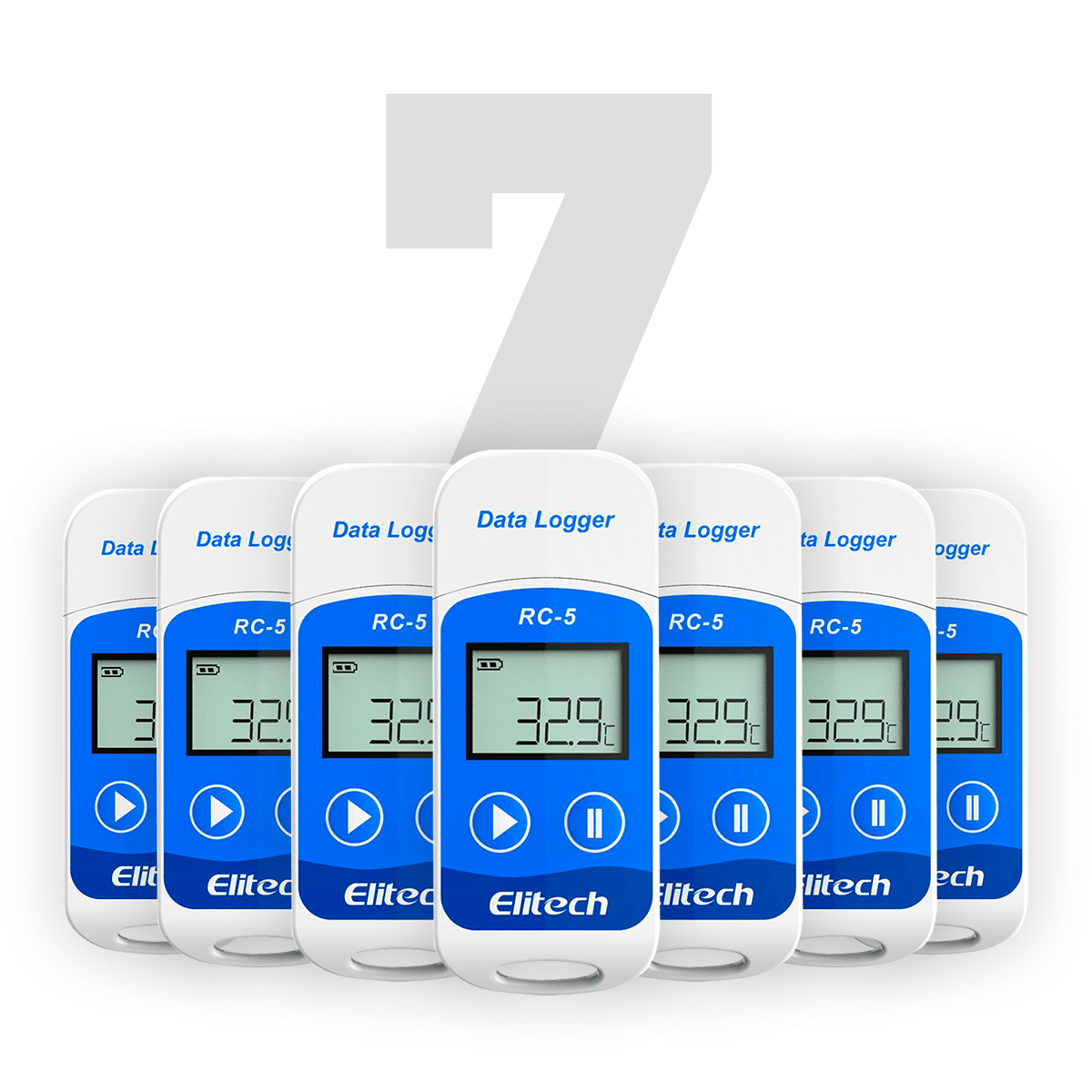 Datalogger De Temperatura Multiuso RC-5 Kit Com 7 Unidades 
