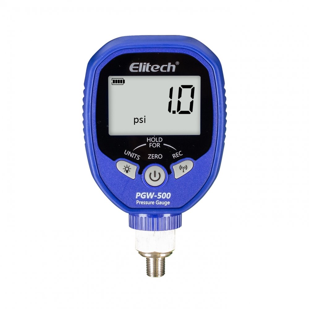 PGW-500 Manômetro Digital 500 PSI 87 GASES C/ Exportação De Dados Em PDF E EXCEL Conexão Bluetooth 