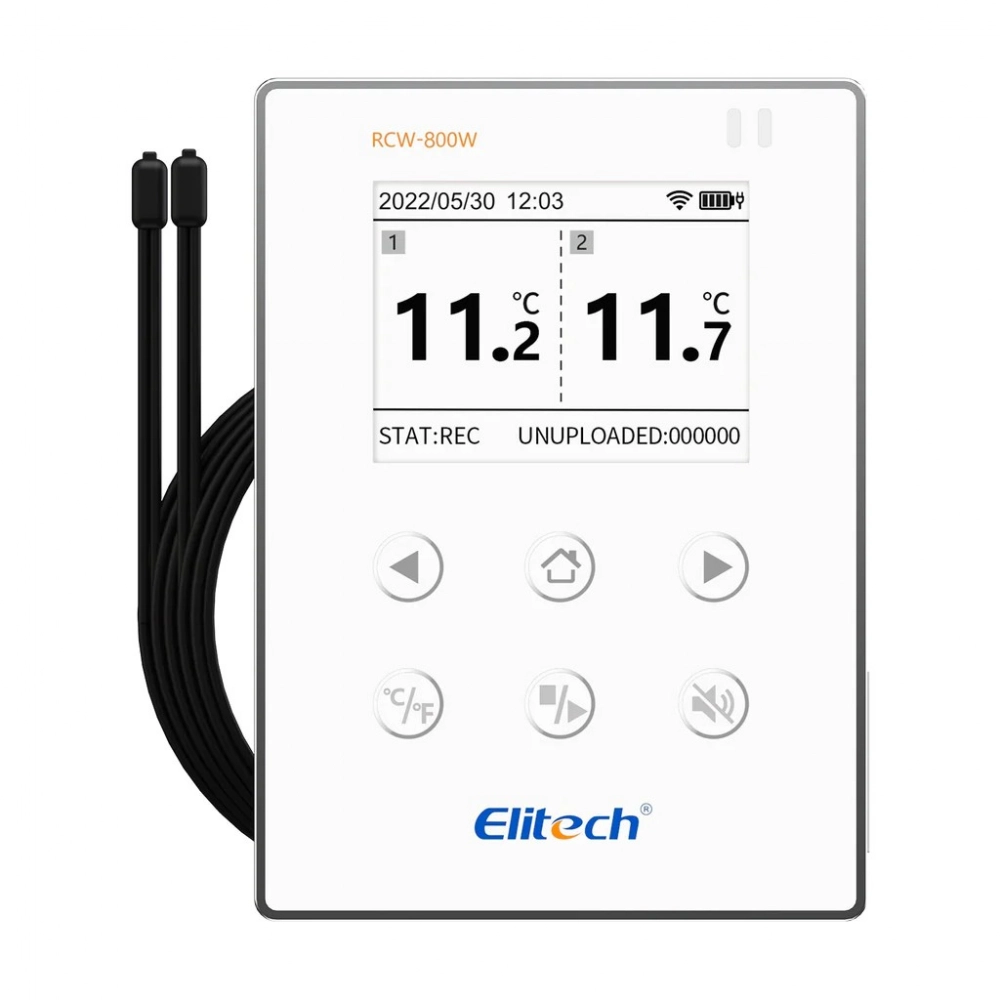 Datalogger WIFI Temperatura 2 Sensores Monitoramento Online Com Alertas Via APP RCW-800W TDE 