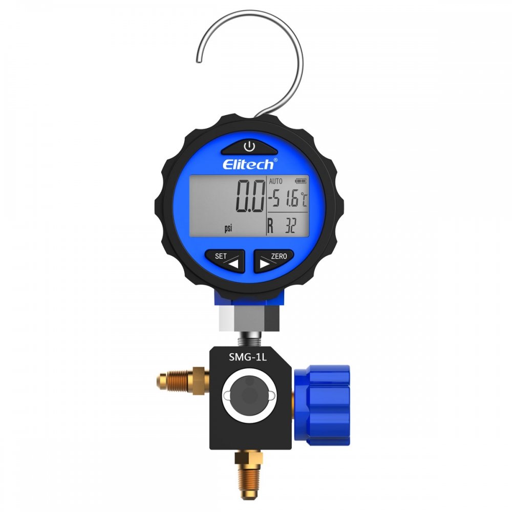 Manifold Digital 1 Via De Baixa 500 PSI Com Visor De Líquido SMG-1L 